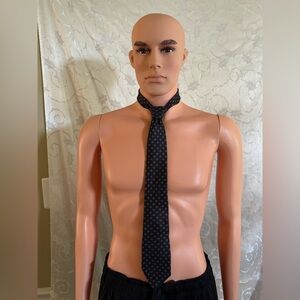 Black Tie With White, Maroon and Yellow Diamond Pattern (Good Condition)